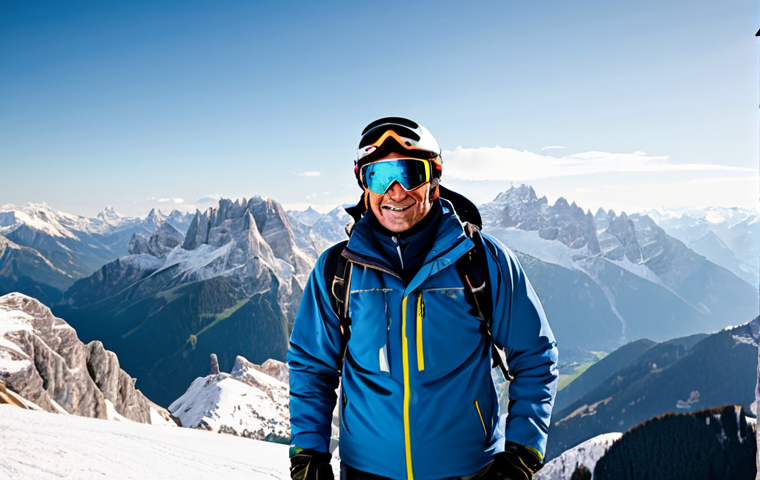 Experienced Instructor, Mountain Vista**
"A seasoned ski instructor, fully clothed in professional ski attire, standing proudly atop a snowy peak in the Italian Dolomites, with a breathtaking panoramic view of the mountains in the background, safe for work, appropriate content, perfect anatomy, natural proportions, professional photograph, high quality, daytime."
**