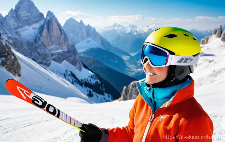 스키 강사의 레슨 후기 관리 - **Prompt:** A vibrant, high-definition photograph capturing the triumphant end of a ski lesson in th...