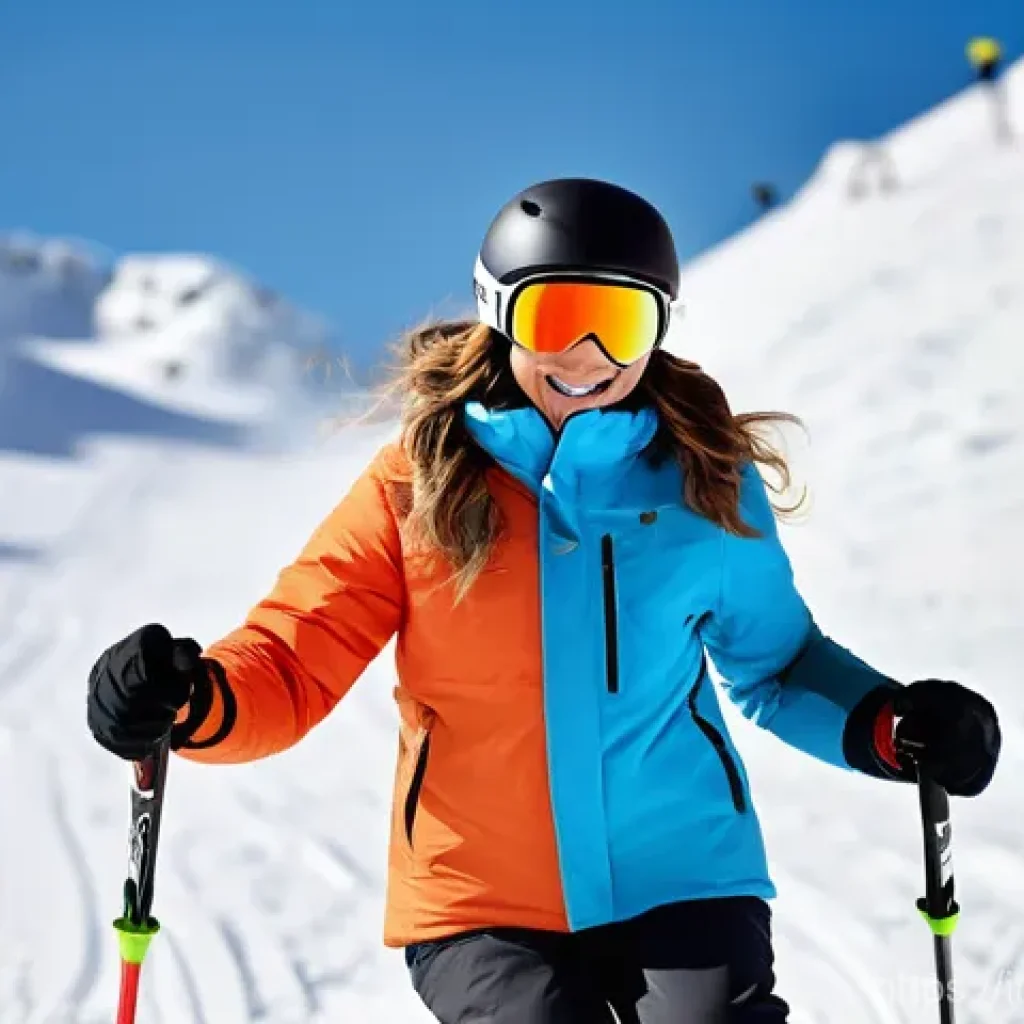 스키 강사의 해외 취업 준비 과정 - **Prompt:** A professional Italian ski instructor, a woman in her late 20s or early 30s, with a warm...