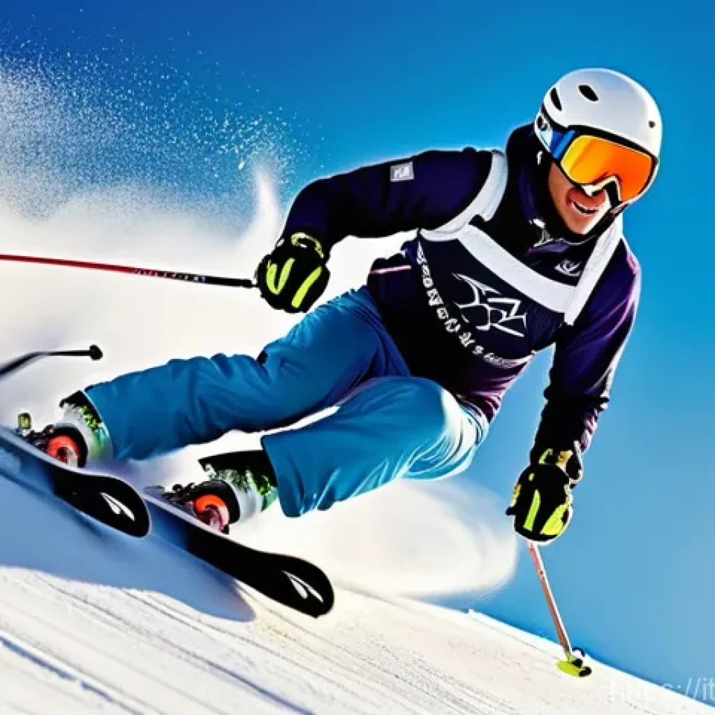 스키 강사의 국제 자격증 취득 준비법 - **Prompt:** "A determined young, aspiring ski instructor in the Italian Alps, demonstrating perfect ...