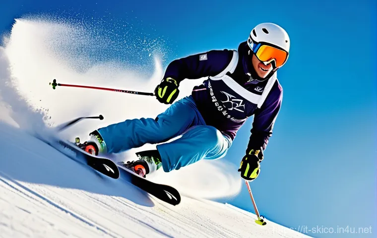 스키 강사의 국제 자격증 취득 준비법 - **Prompt:** "A determined young, aspiring ski instructor in the Italian Alps, demonstrating perfect ...