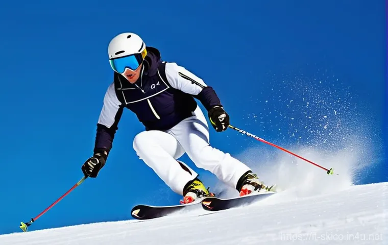 스키 강사의 고급자 트레이닝 방법 - **Prompt:** A dynamic, athletic male or female ski instructor, wearing a professional, form-fitting ...