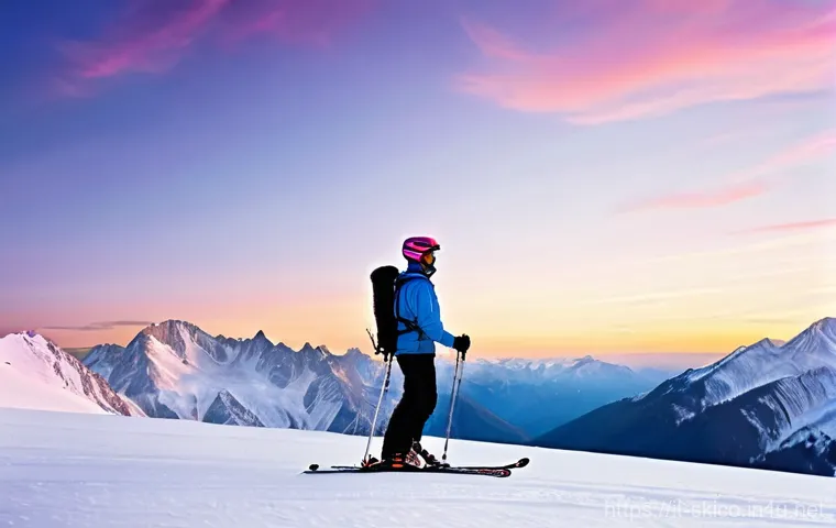 스키 강사 직업의 장점과 단점 - **Prompt 1: Majestic Mountain Sunrise with a Ski Instructor**
    "A professional ski instructor, ei...