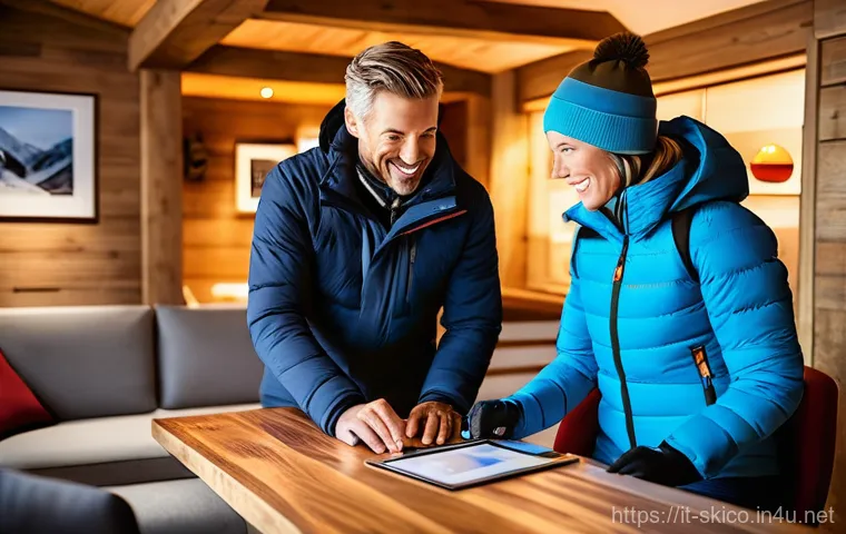 스키 강사의 고객 기반 확장 사례 - A dynamic and charismatic ski instructor, aged 25-35, actively demonstrating a ski technique to a sm...