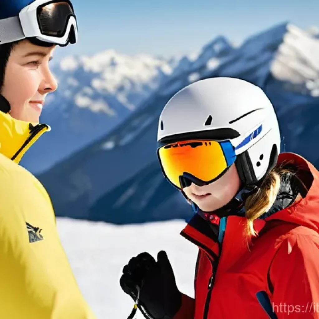 스키 강사의 강의 스타일 피드백 활용 - **Prompt 1: Empathetic Connection on the Slopes**
"A female ski instructor, with warm brown hair...