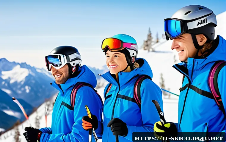 스키 강사의 강의 효과 분석 - A professional ski instructor attentively coaching a diverse group of adult students on a snowy moun...
