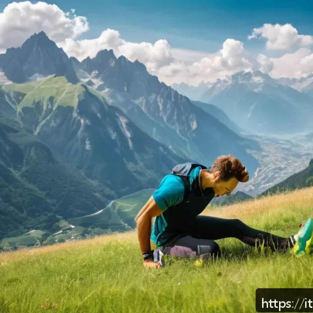 스키 강사의 시즌 종료 후 계획 - A fit, athletic Italian ski instructor in summer outdoor training gear, performing dynamic stretchin...