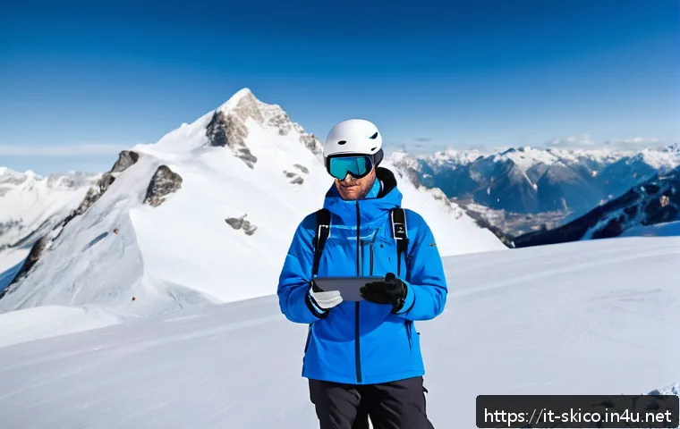 스키 강사의 글로벌 시장 분석 - A professional ski instructor wearing appropriate winter sports gear and protective clothing, demons...