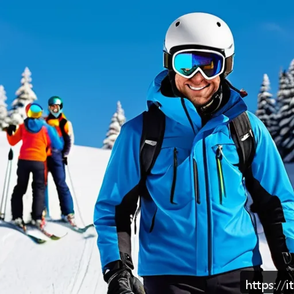 스키 강사의 자격증 시험 응시 노하우 - A professional ski instructor wearing full technical gear including insulated ski jacket, pants, hel...