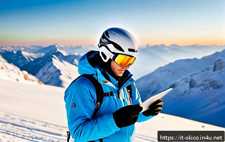 스키 강사의 자격 시험 준비 방법 - A professional ski instructor wearing high-quality protective gear including a helmet, goggles, and ...