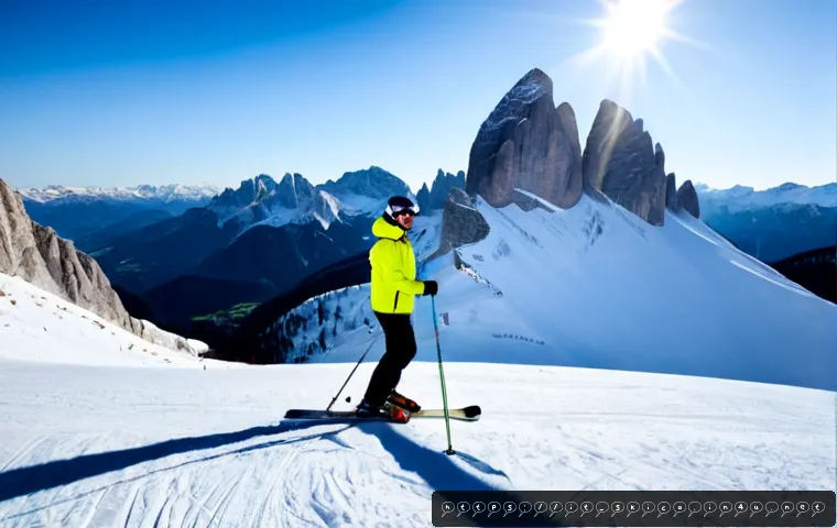 스키 강사의 스키 리조트 선택 가이드 - Photorealistic winter scene at a well-organized Italian Alpine ski resort in the Dolomites, professi...